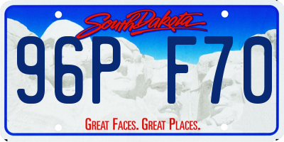 SD license plate 96PF70