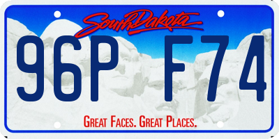 SD license plate 96PF74
