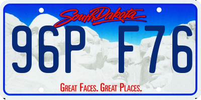 SD license plate 96PF76