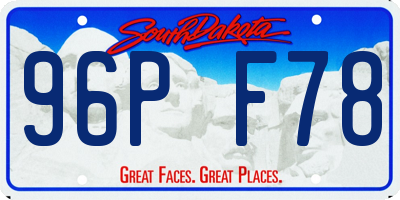 SD license plate 96PF78