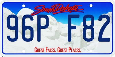SD license plate 96PF82