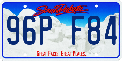 SD license plate 96PF84