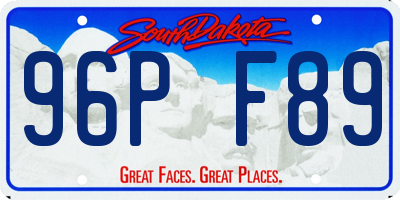 SD license plate 96PF89