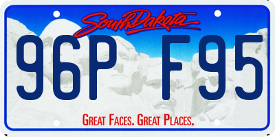 SD license plate 96PF95