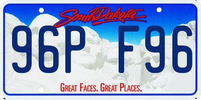 SD license plate 96PF96