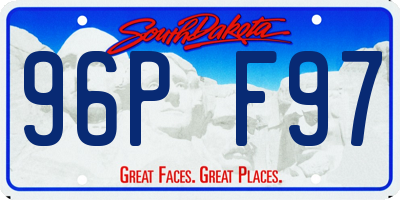 SD license plate 96PF97