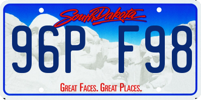 SD license plate 96PF98
