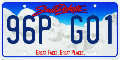 SD license plate 96PG01