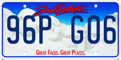 SD license plate 96PG06
