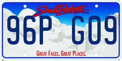 SD license plate 96PG09
