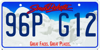 SD license plate 96PG12