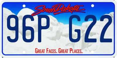 SD license plate 96PG22