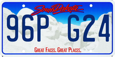 SD license plate 96PG24