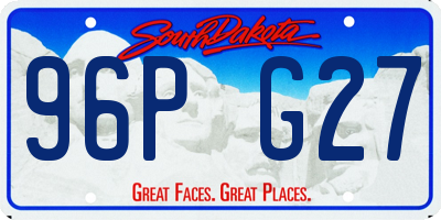 SD license plate 96PG27