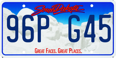 SD license plate 96PG45
