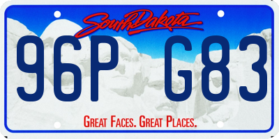 SD license plate 96PG83