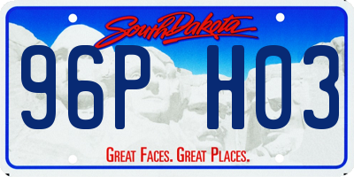 SD license plate 96PH03