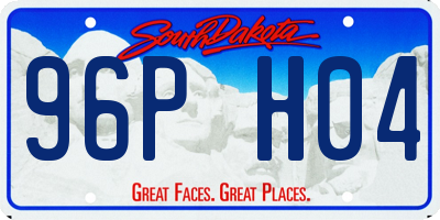 SD license plate 96PH04