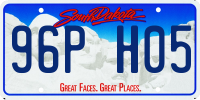 SD license plate 96PH05