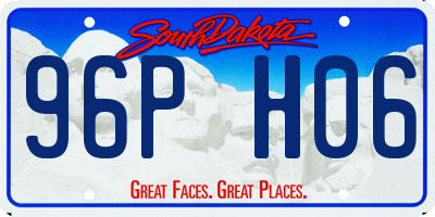 SD license plate 96PH06