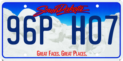 SD license plate 96PH07