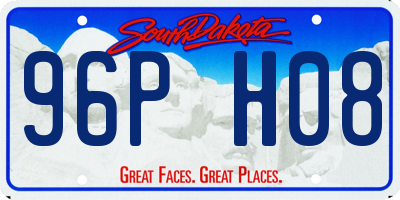 SD license plate 96PH08
