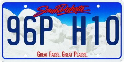 SD license plate 96PH10