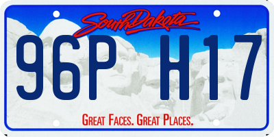SD license plate 96PH17