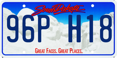 SD license plate 96PH18
