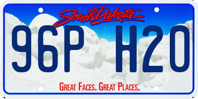 SD license plate 96PH20