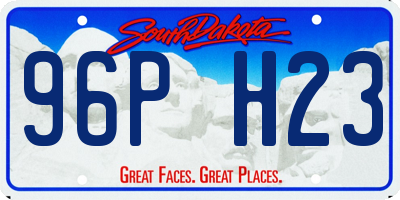 SD license plate 96PH23