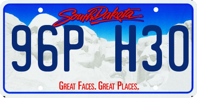 SD license plate 96PH30