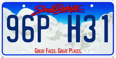 SD license plate 96PH31
