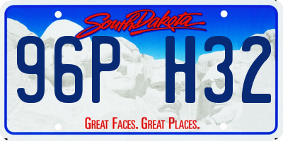 SD license plate 96PH32