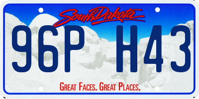 SD license plate 96PH43