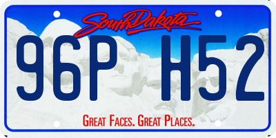 SD license plate 96PH52