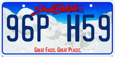 SD license plate 96PH59