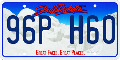 SD license plate 96PH60