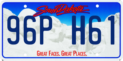 SD license plate 96PH61