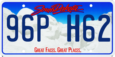 SD license plate 96PH62