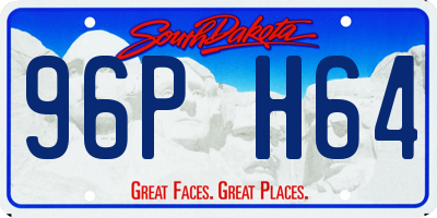 SD license plate 96PH64