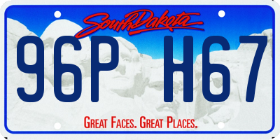 SD license plate 96PH67