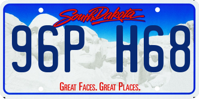 SD license plate 96PH68