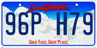 SD license plate 96PH79