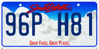 SD license plate 96PH81