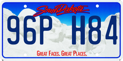 SD license plate 96PH84