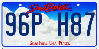 SD license plate 96PH87