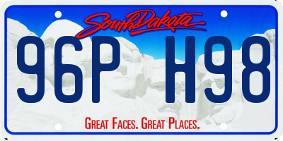 SD license plate 96PH98