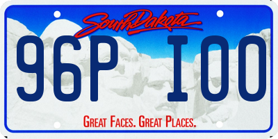 SD license plate 96PI00