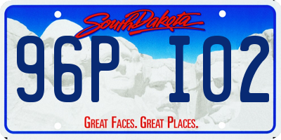 SD license plate 96PI02